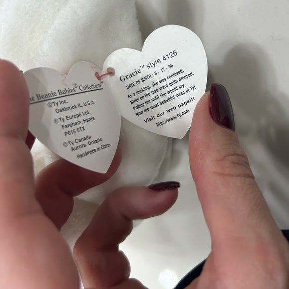 Rare Beanie Babie Gracie with PVC pellets & errors - Picture 5 of 7